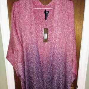 MODENA - BEAUTIFUL Draped Shawl/Wrap w/Sparkle & Fringe - OS - Multicolor NWT